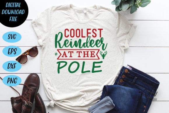 Coolest Reindeer at the Pole Svg: Graphics and Crafts for Creative Publishing