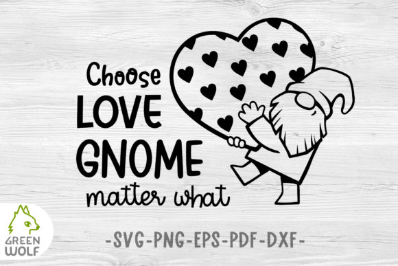 Valentine Gnome with a Big Heart: Graphics and Crafts